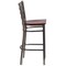 Emma and Oliver Clear Coated Ladder Back Metal Restaurant Dining Barstool